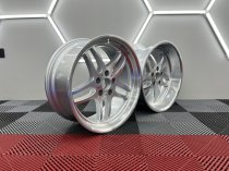 New 19 Inch M Parallel Style Alloy Wheels In Silver With Polished Face And Dish With Very Deep 10" Rears 5x120
