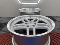 New 19 Inch M Parallel Style Alloy Wheels In Silver With Polished Dish, Very Deep 10" Rears 5x120