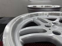 New 19 Inch M Parallel Style Alloy Wheels In Silver With Polished Dish, Very Deep 10" Rears 5x120