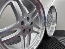 New 19 Inch M Parallel Style Alloy Wheels In Silver With Polished Dish, Very Deep 10" Rears 5x120