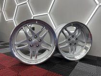 New 19 Inch M Parallel Style Alloy Wheels In Silver With Polished Dish, Very Deep 10" Rears 5x120