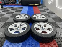 USED 17 INCH GENUINE BMW STYLE 243 ALLOY WHEELS VGC INC TYRES 5x120