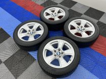 USED 17 INCH GENUINE BMW STYLE 243 ALLOY WHEELS VGC INC TYRES 5x120