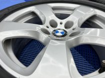 USED 17 INCH GENUINE BMW STYLE 243 ALLOY WHEELS VGC INC TYRES 5x120