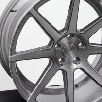 NEW 19 INCH ISPIRI ISR8 ALLOY WHEELS IN CARBON GREY BRUSHED WITH DEEPER CONCAVE 9.5" REAR OPTION 5x112