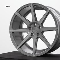 NEW 19 INCH ISPIRI ISR8 ALLOY WHEELS IN CARBON GREY BRUSHED WITH DEEPER CONCAVE 9.5" REAR OPTION 5x112