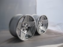 NEW 16 INCH 3SDM 0.05 ALLOY WHEELS IN SILVER WITH POLISHED FACE AND DEEPER CONCAVE 9" REAR OPTION 4x108