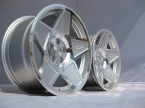 NEW 16 INCH 3SDM 0.05 ALLOY WHEELS IN SILVER WITH POLISHED FACE AND DEEPER CONCAVE 9" REAR OPTION 4x108