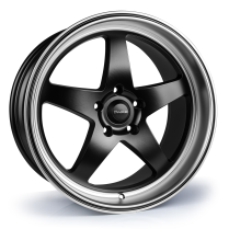 NEW 19 INCH DARE DR F7 ALLOY WHEELS IN MATT BLACK WITH POLISHED DISH 5x112