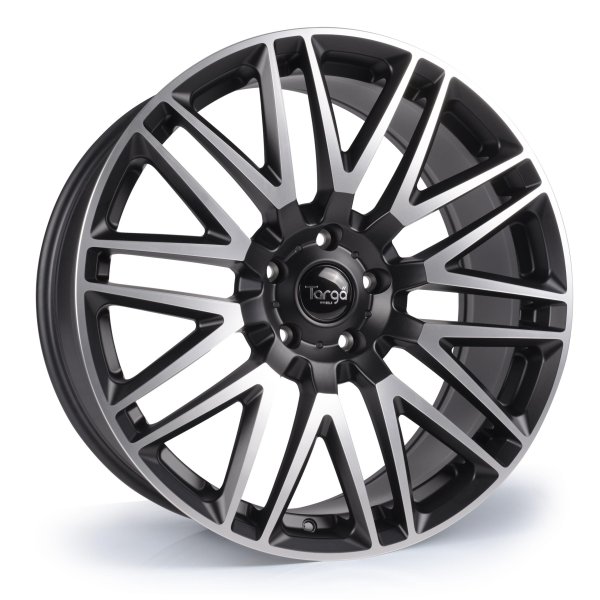 NEW 22 INCH TARGA TG7 ALLOY WHEELS IN MATT BLACK MACHINED FACE 9.5" ALL ROUND 5x108