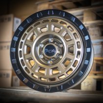 NEW 17 INCH TARGA TG9-HD HEAVY DUTY ALLOY WHEELS IN MATT BRONZE WITH MATT BLACK LIP 1100KG 5x120
