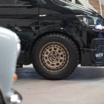 NEW 17 INCH TARGA TG9-HD HEAVY DUTY ALLOY WHEELS IN MATT BRONZE WITH MATT BLACK LIP 1100KG 5x120