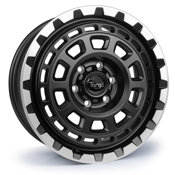 NEW 17 INCH TARGA TG9-HD HEAVY DUTY ALLOY WHEELS IN MATT BLACK WITH MACHINED LIP 1100KG 5x120