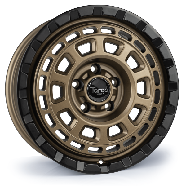 NEW 17 INCH TARGA TG9-HD HEAVY DUTY ALLOY WHEELS IN MATT BRONZE WITH MATT BLACK LIP 1100KG FORD TRANSIT CUSTOM 5x160