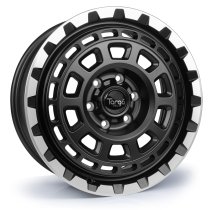 NEW 17 INCH TARGA TG9-HD HEAVY DUTY ALLOY WHEELS IN MATT BLACK WITH MACHINED LIP 1100KG FORD TRANSIT CUSTOM 5x160