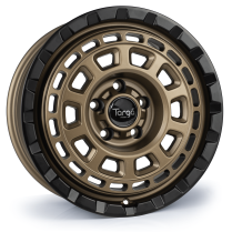NEW 17 INCH TARGA TG9-HD HEAVY DUTY ALLOY WHEELS IN MATT BRONZE WITH MATT BLACK LIP 1150KG 6x130
