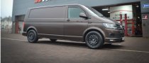 NEW 18 INCH TARGA TG9-HD HEAVY DUTY ALLOY WHEELS IN MATT BLACK 1100KG FORD TRANSIT CUSTOM 5x160