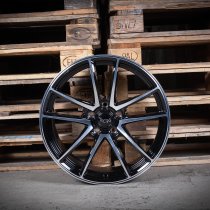 NEW 19 INCH TARGA TG5-FF FLOW FORMED ALLOY WHEELS IN GLOSS BLACK MACHINED 5x120