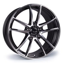 NEW 19 INCH TARGA TG5-FF FLOW FORMED ALLOY WHEELS IN GLOSS BLACK MACHINED 5x120