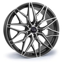 NEW 18 INCH TARGA TG6-FF FLOW FORMED ALLOY WHEELS IN MATT BLACK MACHINED 5x112