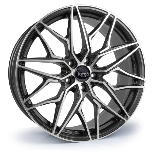 NEW 19 INCH TARGA TG6-FF FLOW FORMED ALLOY WHEELS IN MATT BLACK MACHINED 5x120