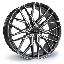 NEW 18 INCH TARGA TG8-FF FLOW FORMED ALLOY WHEELS IN MATT BLACK MACHINED 5x114.3