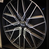 NEW 20 INCH TARGA TG8-FF FLOW FORMED ALLOY WHEELS IN MATT BLACK MACHINED 5x120