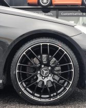 NEW 19 INCH TARGA TG2 ALLOY WHEELS IN GLOSS BLACK WITH MACHINED LIP AND WIDER 9.5J REAR OPTION 5x112