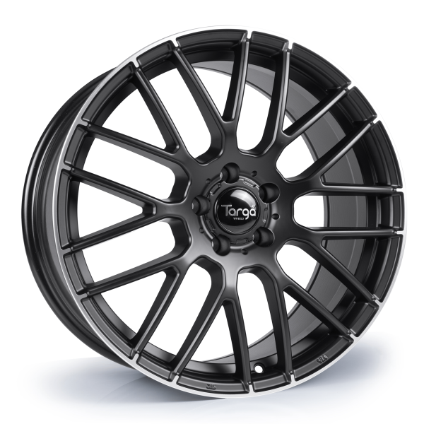 NEW 19 INCH TARGA TG2 ALLOY WHEELS IN MATT BLACK WITH MACHINED LIP 5x108