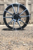 NEW 18 INCH ROMAC AIR ALLOY WHEELS IN GLOSS BLACK WITH POLISHED FACE 5x114.3