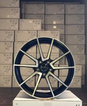 NEW 19 INCH ROMAC AIR ALLOY WHEELS IN GLOSS BLACK WITH POLISHED FACE 5x108