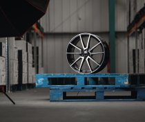 NEW 19 INCH ROMAC AIR ALLOY WHEELS IN GLOSS BLACK WITH POLISHED FACE 5x108