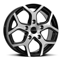 NEW 16 INCH ROMAC COBRA ALLOY WHEELS IN GLOSS BLACK WITH POLISHED FACE 950KG CITROEN DISPATCH PEUGEOT EXPERT TOYOTA PROACE VAUXHALL VIVARO C 5x108