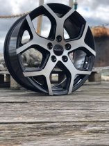 NEW 18 INCH ROMAC COBRA ALLOY WHEELS IN GLOSS BLACK WITH POLISHED FACE 950KG FORD TRANSIT CUSTOM 5x160