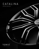 NEW 22 INCH ROMAC CATALINA ALLOY WHEELS IN GLOSS BLACK 9.5" ALL ROUND 5x112