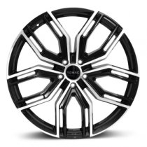 NEW 22 INCH ROMAC CATALINA ALLOY WHEELS IN GLOSS BLACK WITH POLISHED FACE 9.5" 5x120