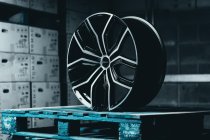 NEW 22 INCH ROMAC CATALINA ALLOY WHEELS IN GLOSS BLACK WITH POLISHED FACE 9.5" 5x120