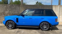 NEW 22 INCH ROMAC CATALINA ALLOY WHEELS IN GLOSS BLACK WITH POLISHED FACE 9.5" 5x120