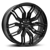 NEW 22 INCH ROMAC CATALINA ALLOY WHEELS IN GLOSS BLACK 9.5″ 5x120