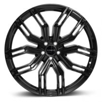 NEW 22 INCH ROMAC CATALINA ALLOY WHEELS IN GLOSS BLACK 9.5" 5x120