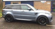 NEW 22 INCH ROMAC CATALINA ALLOY WHEELS IN GLOSS BLACK 9.5" ALL ROUND 5x108