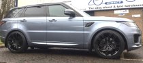 NEW 22 INCH ROMAC CATALINA ALLOY WHEELS IN GLOSS BLACK 9.5" ALL ROUND 5x108