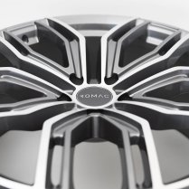 NEW 22 INCH ROMAC CATALINA ALLOY WHEELS IN GUNMETAL GREY WITH POLISHED FACE 9.5" ALL ROUND 5x108