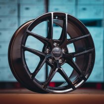 NEW 17 INCH ROMAC DIABLO ALLOY WHEELS IN GLOSS BLACK 5x112