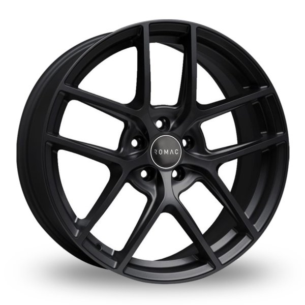 NEW 17 INCH ROMAC DIABLO ALLOY WHEELS IN SATIN BLACK 5x112