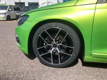 NEW 18 INCH ROMAC DIABLO ALLOY WHEELS IN GLOSS BLACK WITH POLISHED FACE 5x100