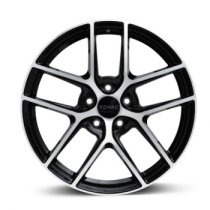 NEW 18 INCH ROMAC DIABLO ALLOY WHEELS IN GLOSS BLACK WITH POLISHED FACE 5x108