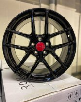 NEW 19 INCH ROMAC DIABLO ALLOY WHEELS IN GLOSS BLACK WITH WIDER REAR OPTION 5x112