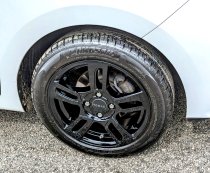 NEW 15 INCH ROMAC EDGE FLOW FORMED ALLOY WHEELS IN GLOSS BLACK 4x108