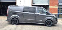NEW 16 INCH ROMAC STEALTH ALLOY WHEELS IN GLOSS BLACK 1250KG MERCEDES VITO 5x112